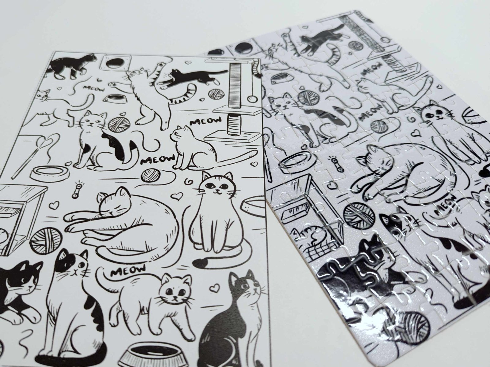 Cat Doodle Jigsaw Puzzle - Jigsaw Puzzle - UpperRoomPrints