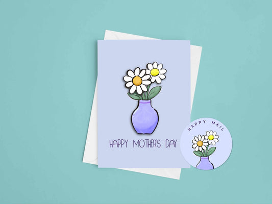 Daisy Mother's Day Card - Greeting Cards - UpperRoomPrints