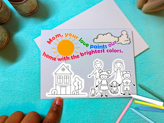 DIY Mom Makes Family Mother's Day Card - Greeting Cards - UpperRoomPrints