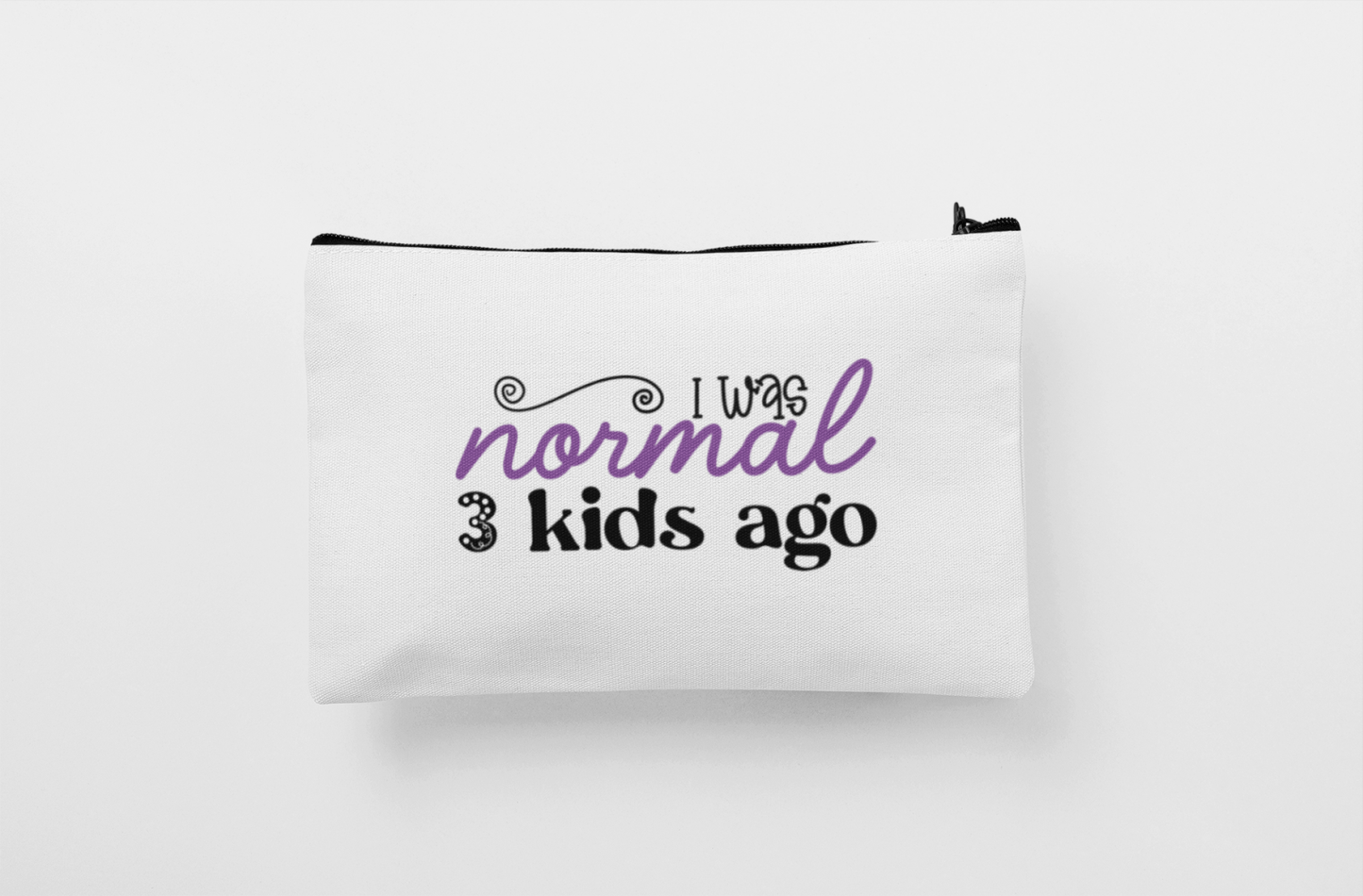 I Was Normal 3 Kids Ago Carry - All Pouch | Funny Mom Canvas Bag | Parent Life Zipper Pouch - Canvas Bag - UpperRoomPrints