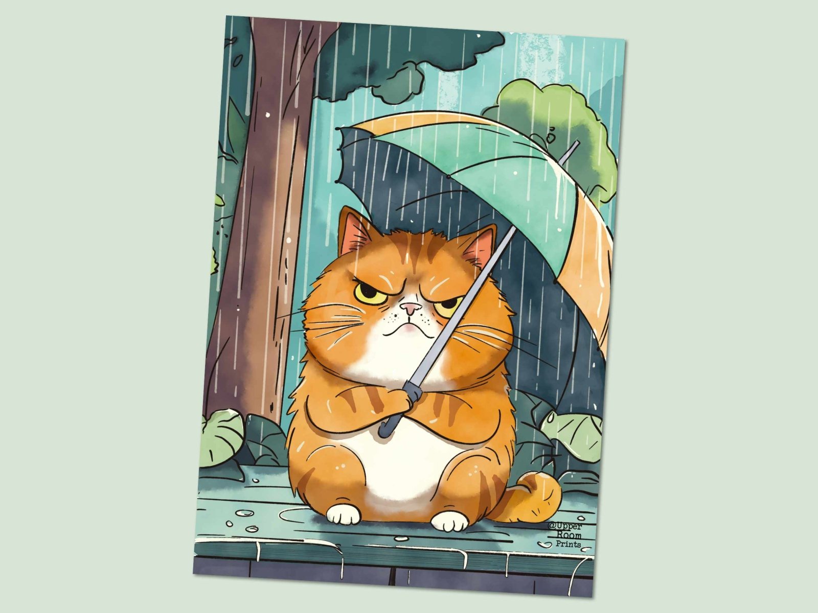 Mr Grumps and the Summer Shower Print - Prints - UpperRoomPrints