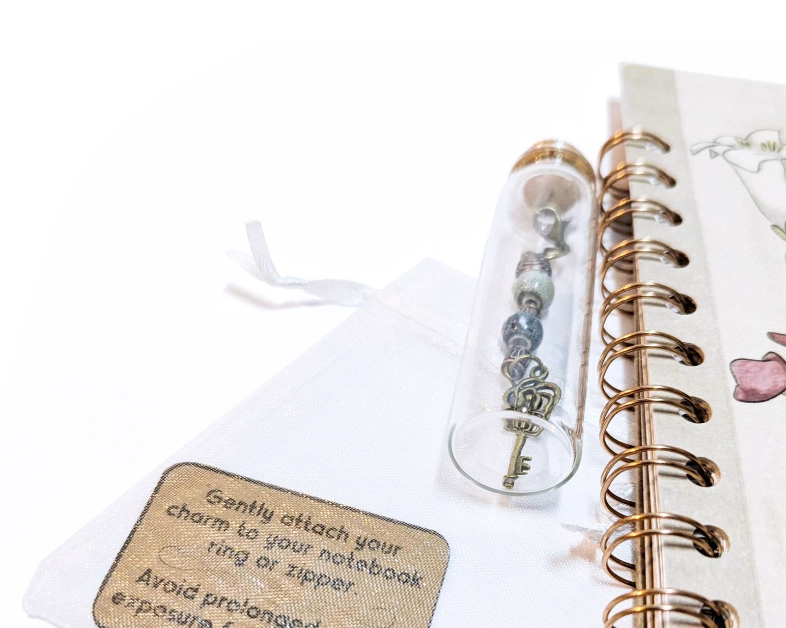 Notebook Charms – Mini Glass Vial Keepsake | Planner & Journal Accessories | Cottagecore Stationery Gift - Accessories - UpperRoomPrints