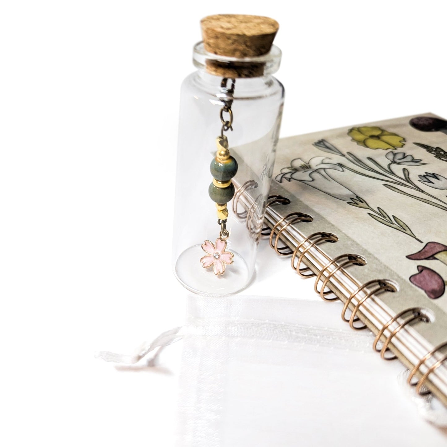 Notebook Charms – Mini Glass Vial Keepsake | Planner & Journal Accessories | Cottagecore Stationery Gift - Accessories - UpperRoomPrints