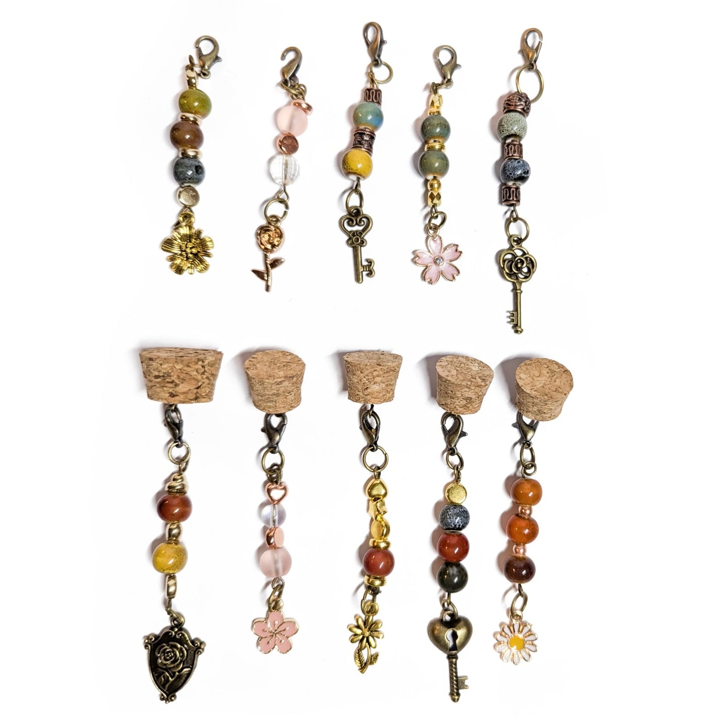 Notebook Charms – Mini Glass Vial Keepsake | Planner & Journal Accessories | Cottagecore Stationery Gift - Accessories - UpperRoomPrints