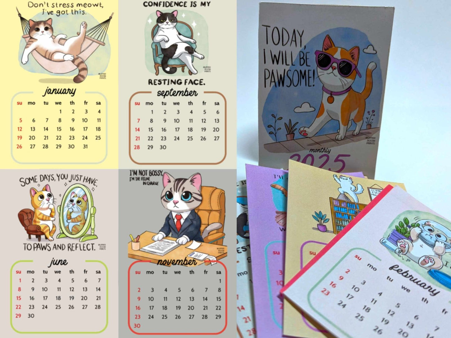 Pawsome Desk Calendar - Calendar - UpperRoomPrints