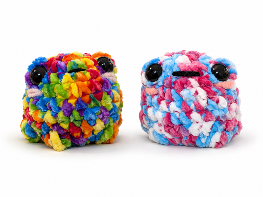 Handmade Pride Crochet Frog Plushie | Pride Ribbit Pals (Amigurumi Frog)