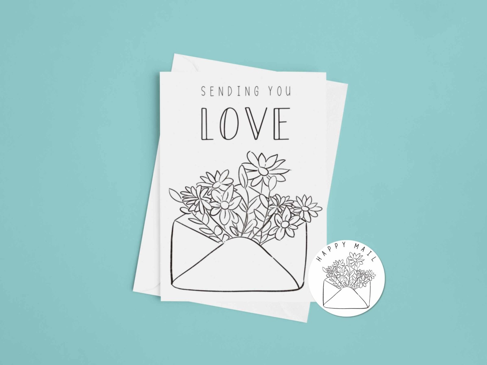 Sending You Love Greeting Card - Greeting Cards - UpperRoomPrints