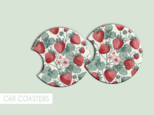 Strawberry Car Coaster - Accessories - UpperRoomPrints