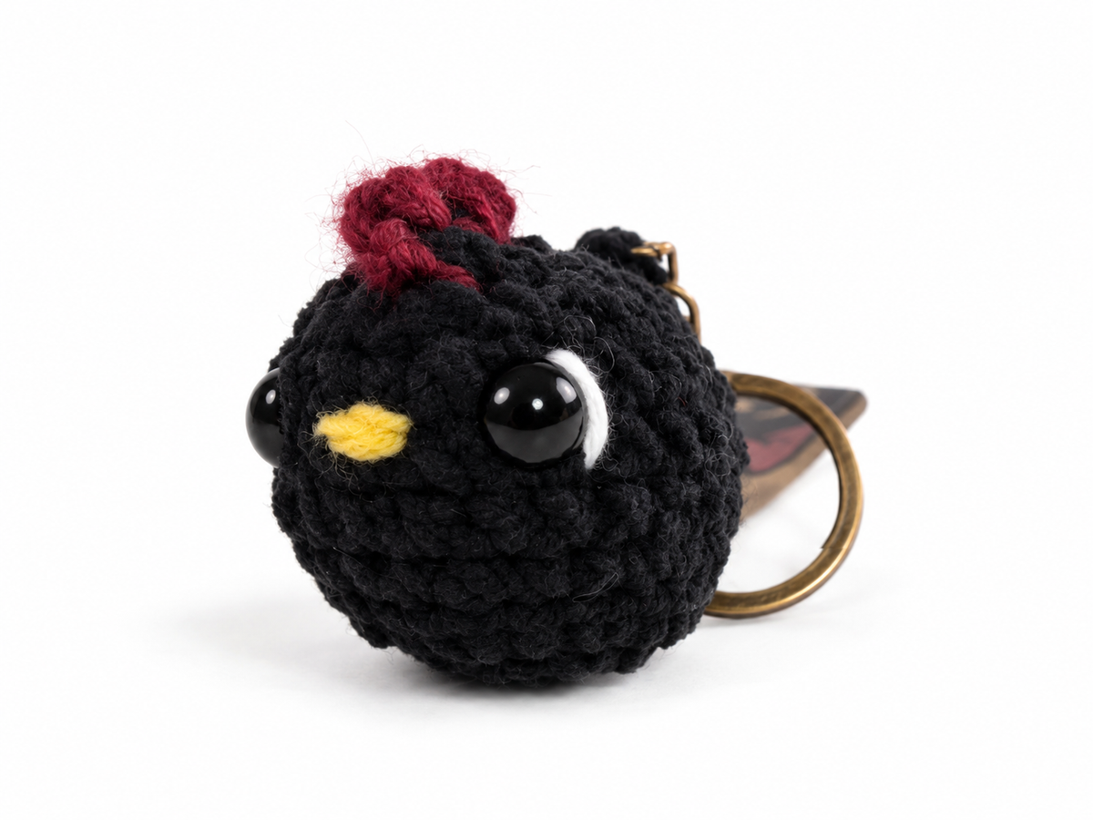 Void Chicken Crochet Keychain | Mini Chicken Amigurumi