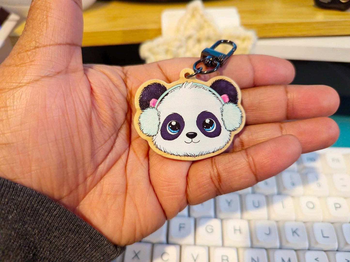 Wonton Panda Keychain - Accessories - UpperRoomPrints