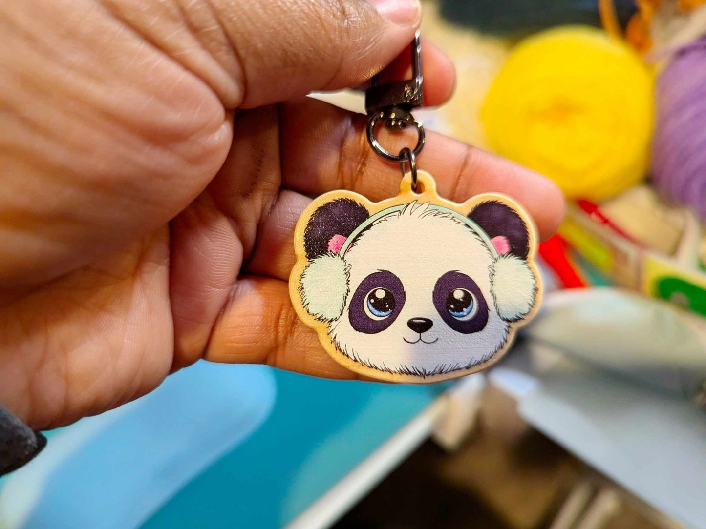 Wonton Panda Keychain - Accessories - UpperRoomPrints