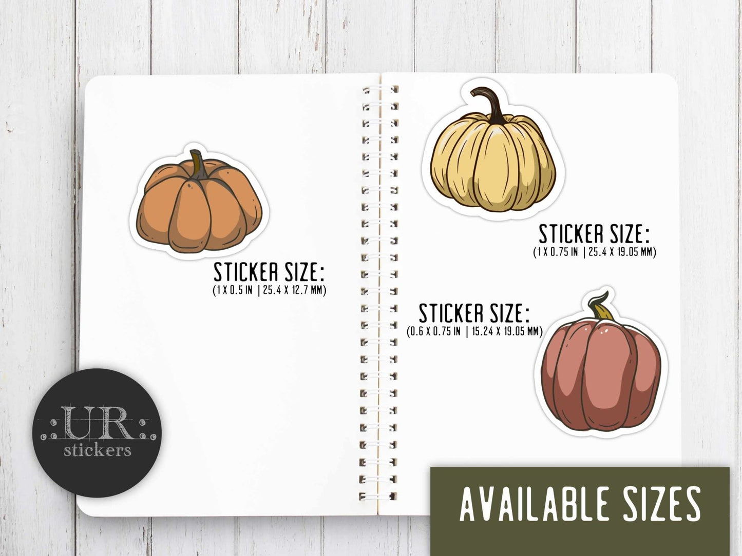 Autumn Pumpkin Envelope Seal Stickers - Stickers - UpperRoomPrints