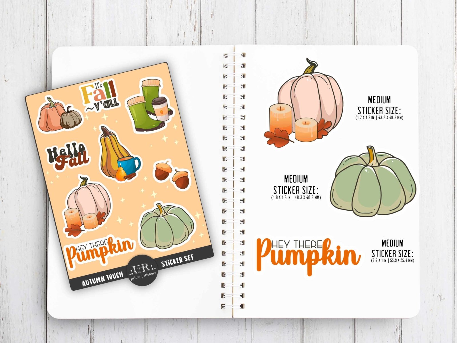 Autumn Touch Sticker Sheet - Stickers - UpperRoomPrints