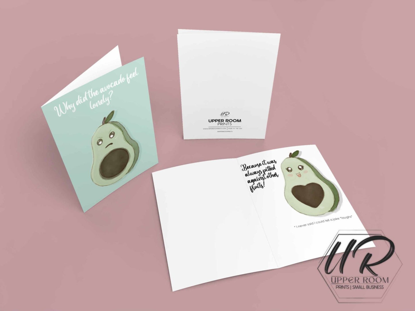 Avocado Pun Greeting Card - Greeting Cards - UpperRoomPrints