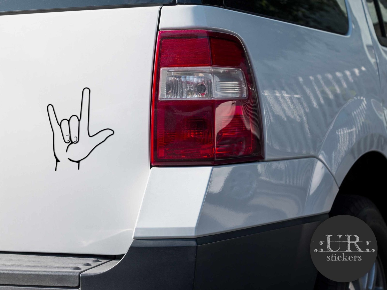 Customizable "I love you" ASL Sticker - Stickers - UpperRoomPrints
