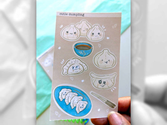 Cutie Dumpling Sticker Sheet - Stickers - UpperRoomPrints