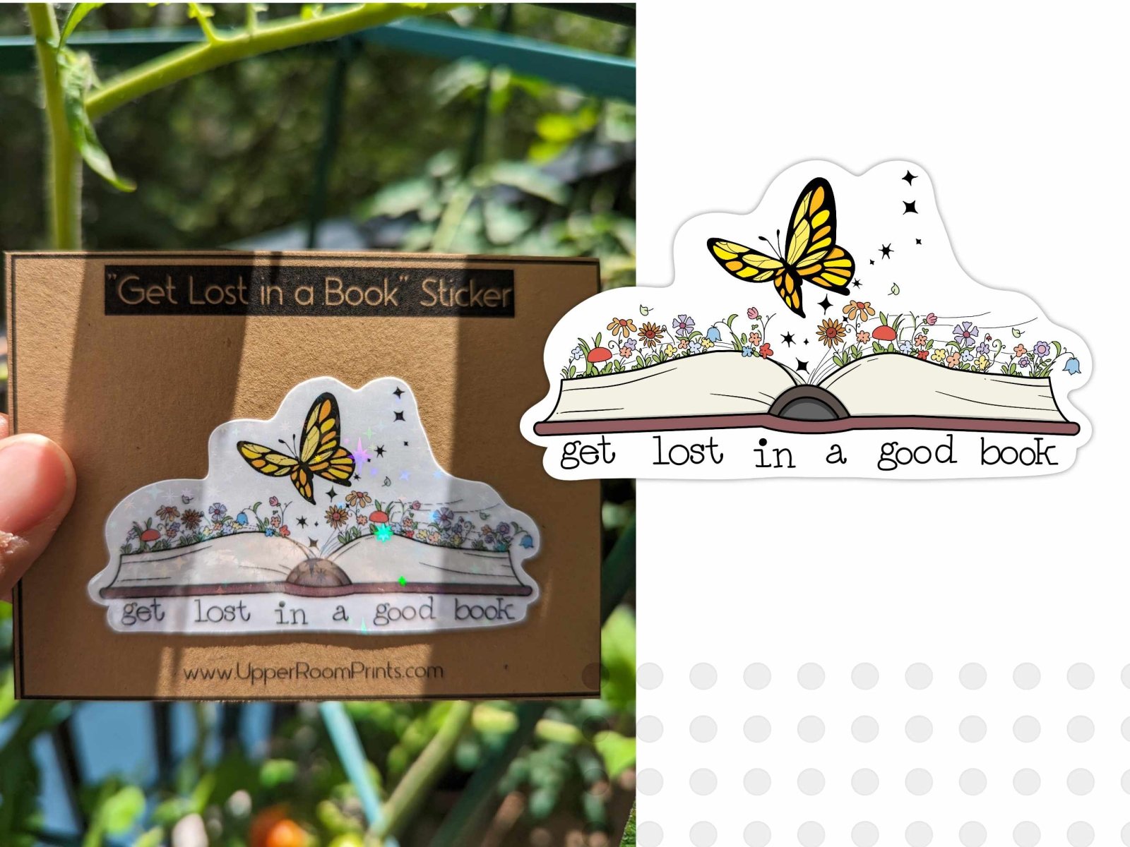 Get Lost in A Book Sticker - Stickers - UpperRoomPrints