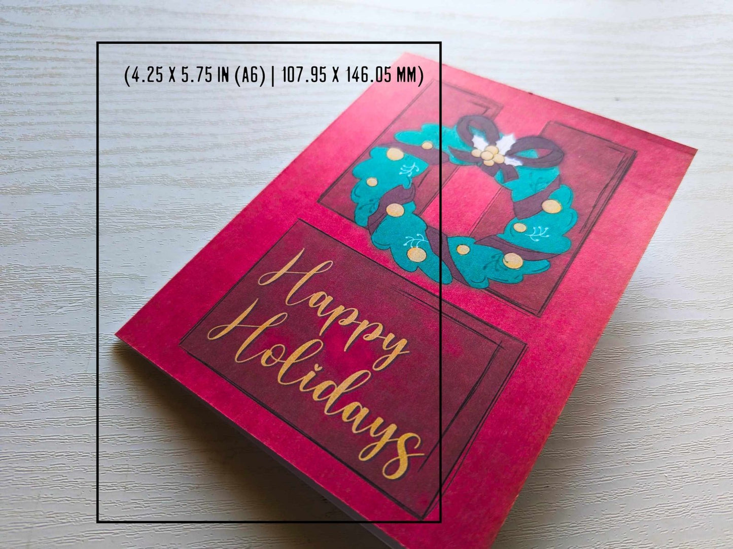 Holiday Door Christmas Card - Greeting Cards - UpperRoomPrints