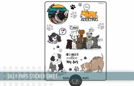 Puppy Dog Sticker Sheet - Stickers - UpperRoomPrints