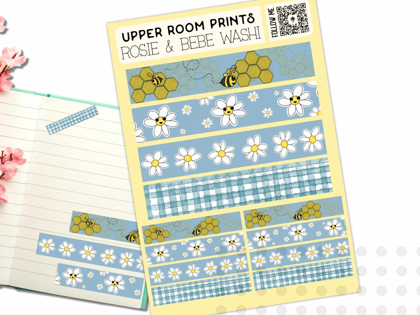 Rosie & Bebe Washi Sticker Sheet - Stickers - UpperRoomPrints