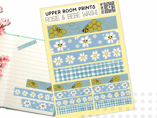 Rosie & Bebe Washi Sticker Sheet - Stickers - UpperRoomPrints