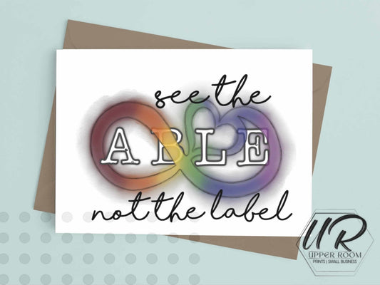 "See the Able" Autism Greeting Card - Greeting Cards - UpperRoomPrints