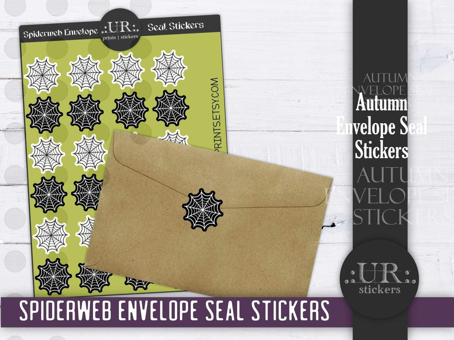 Spiderweb Envelope Seal Stickers - Stickers - UpperRoomPrints