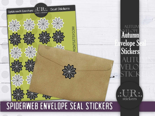 Spiderweb Envelope Seal Stickers - Stickers - UpperRoomPrints