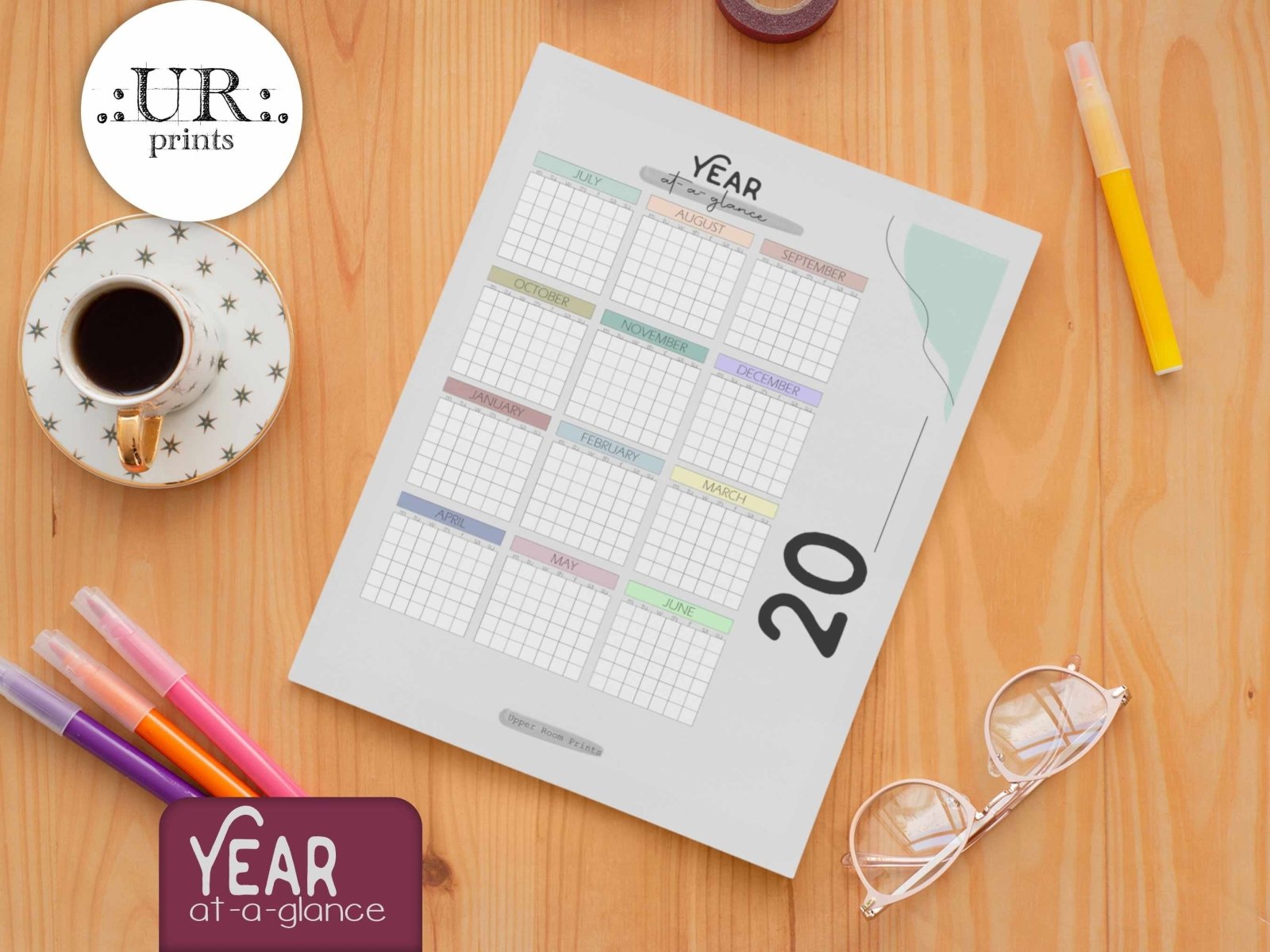 Undated Printable Homeschool Planner - Printable - UpperRoomPrints