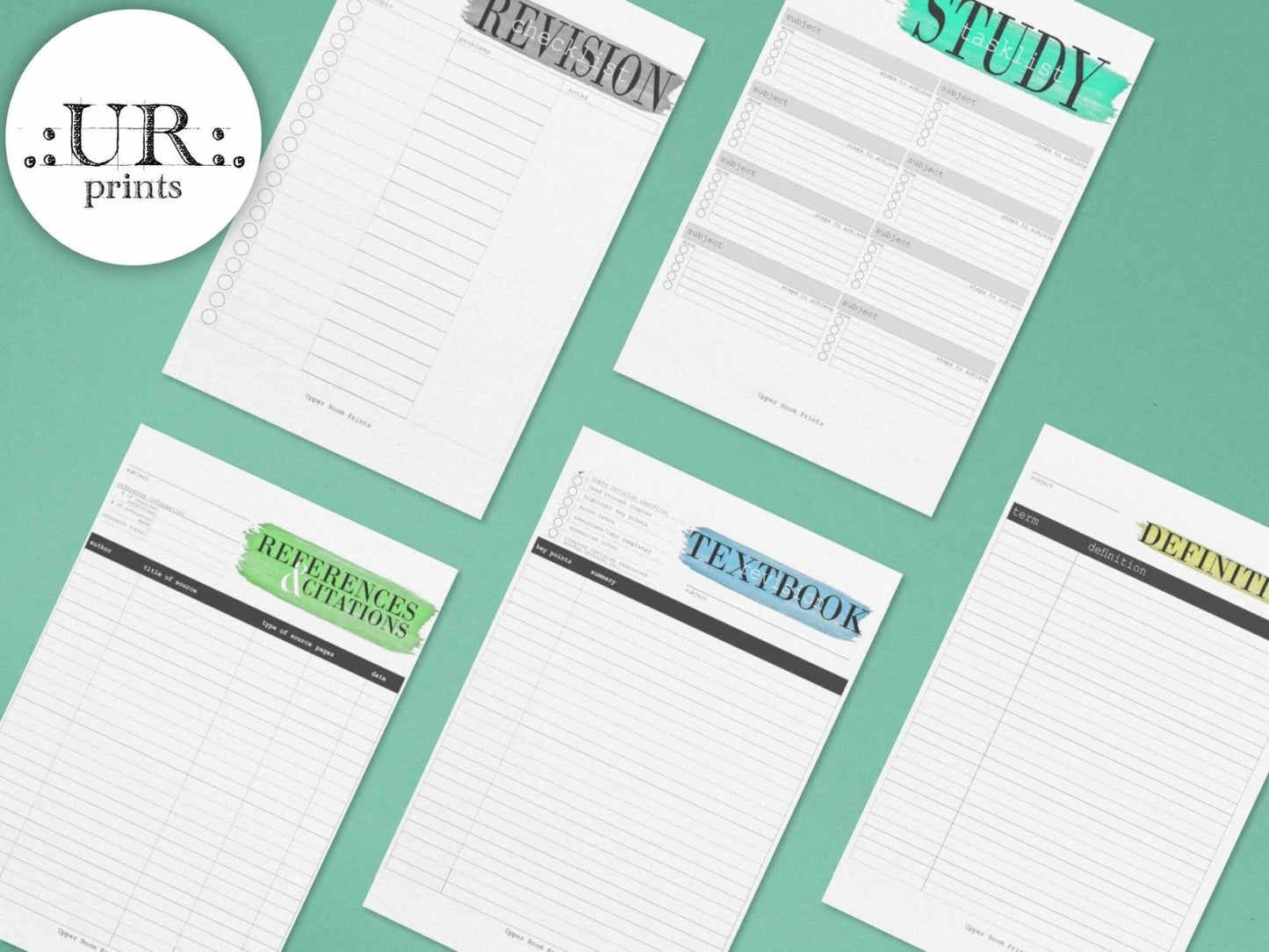 Undated Student Study Planner I - Printable - UpperRoomPrints